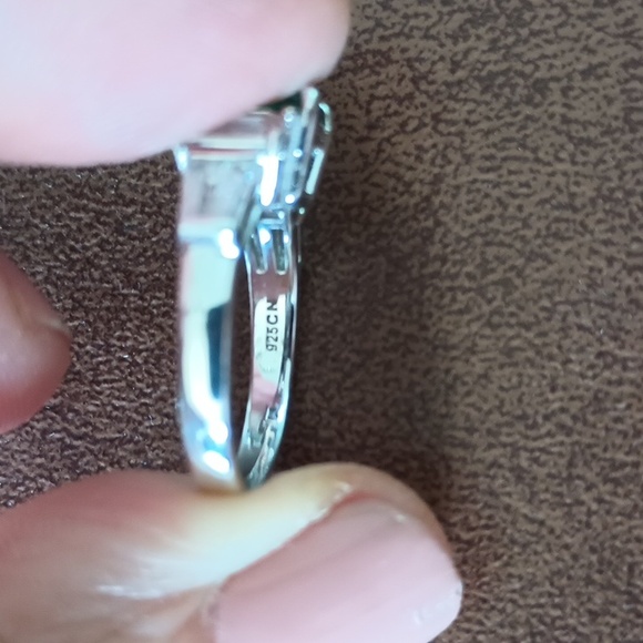 Berricle Simulated Emerald & CZ Ring - Picture 4 of 5